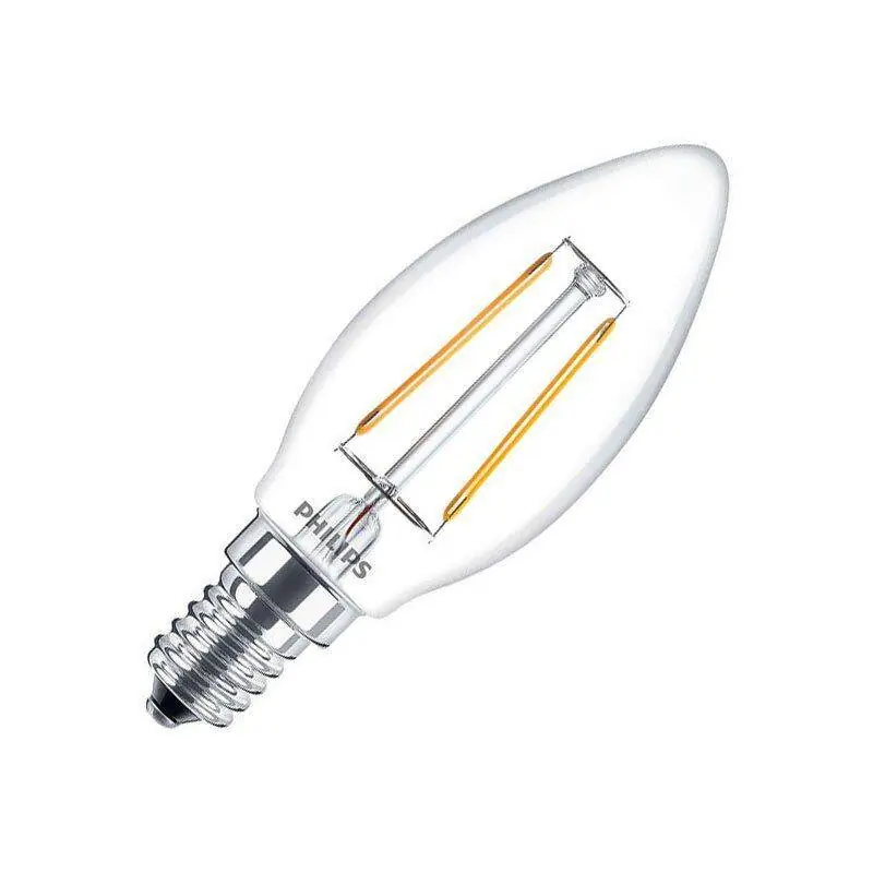 Philips LED CL LEDcandle B35 2-25W/827 E14 250lm klar 300° nicht dimmbar Highlight