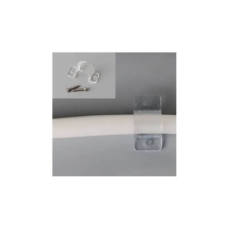 DURALAMP® DuraNeonFlex - TOP Flex | Befestigungsset | 5 Clips + 10 Schrauben | transparent | 10m Markenprodukt