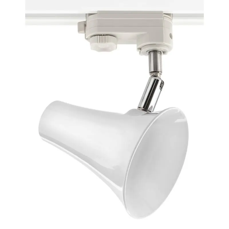 Geprüft DURALAMP® E27 Tragschiene Reflektor Leuchte - 30W | Eurostandard | 110-240V | weiss