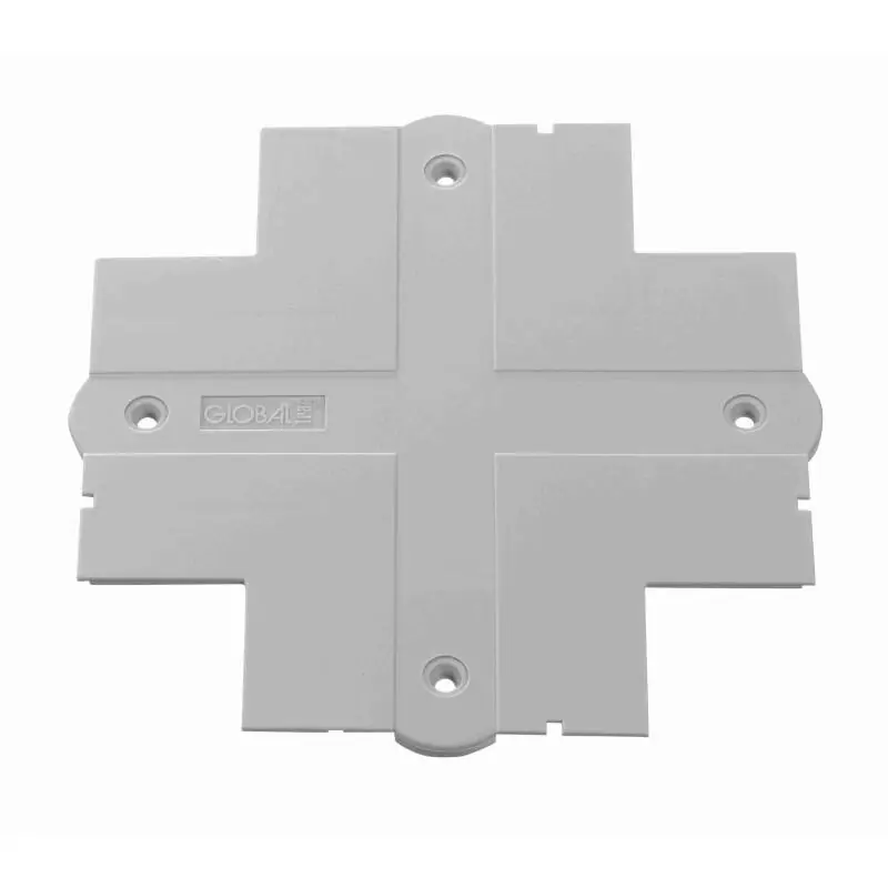 NORDIC | GLOBAL TRAC PRO | 4 Wege Abdeckplatte XTSF630 für DALI Stromschienen grau Abverkauf