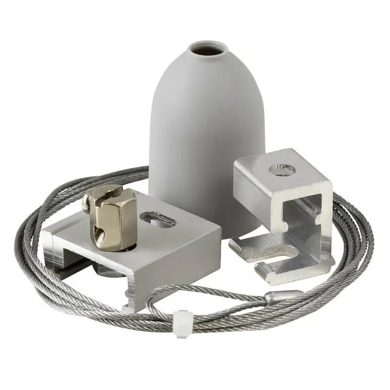 Angebot NORDIC | GLOBAL TRAC PRO | SET Klemme - Seilaufhängung SPW12SK inkl. Baldachin 5000mm grau