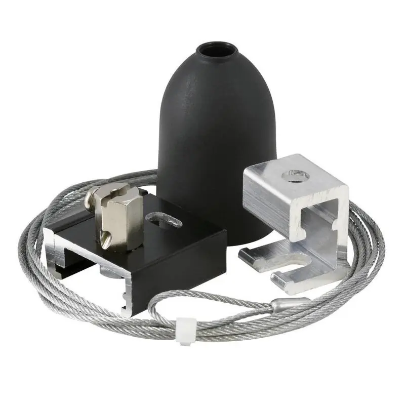Jetzt Bestellen NORDIC | GLOBAL TRAC PRO | SET Klemme - Seilaufhängung SPW12SK inkl. Baldachin 5000mm schwarz