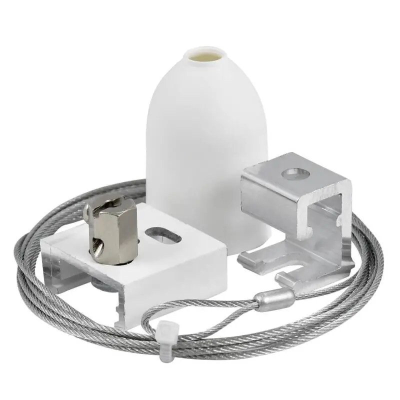 NORDIC | GLOBAL TRAC PRO | SET Klemme - Seilaufhängung SPW12SK inkl. Baldachin 5000mm weiß Top-Angebot