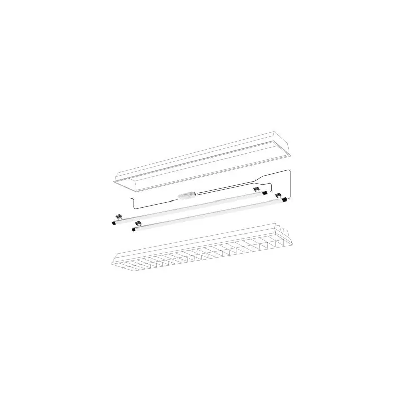 LED RE-FIT SET 2-flammig ON/OFF | 42W | 6520lm | 950 | 1450mm | ersetzt Leuchtstoffröhre: 2x T8. 1500mm. 58W Rabatt