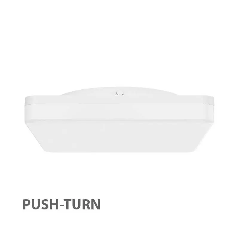Schnäppchen PUSH-Turn Budget LED-Deckenleuchte - 260x260mm, 18W, 2700-6500K, IP54, Weiss exkl. Montageplatte