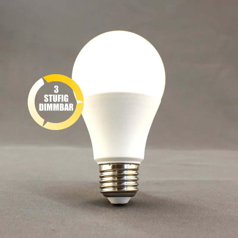 Nur Für Kurze Zeit E27 LED Leuchtmittel, 2700K, 9W, 800lm, SMD, A60, 3-Stufig dimmbar