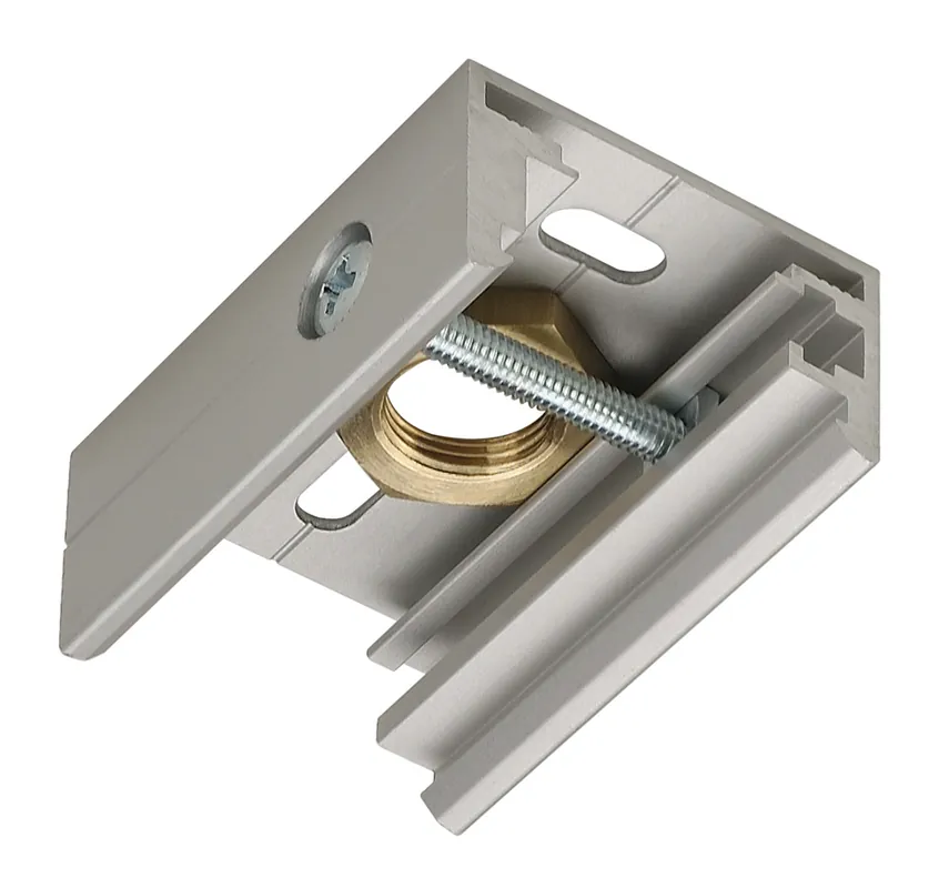 EUTRAC Pendelclip für 3-Phasen M13 HV-Schiene, Gewinde, silbergrau Preis Gesenkt