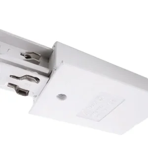 Finale Aktion Ivela Schienensystem 3-Phasen 230V, Einspeiser rechts für Flügelschiene, Kunststoff, Weiß, 230V