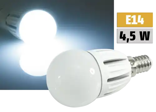 E14 LED Globelampe, 4,5W SMD LED, 6000K Meistverkauft