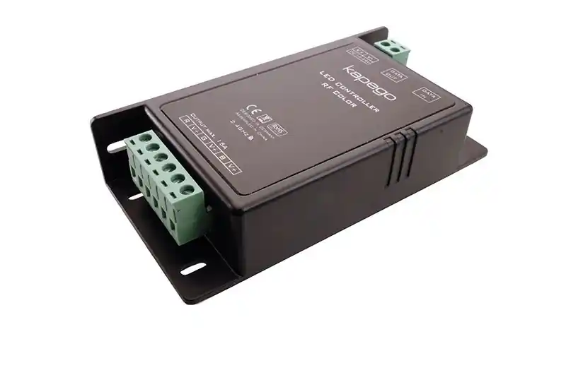 Billig Deko-Light Niedervolt RF Dimmer (CV, DC), RF Color, Kunststoff, Schwarz, 12-24V, 15A, 115x57mm