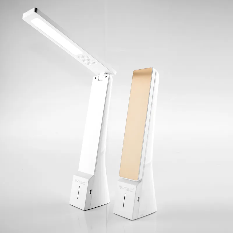 Akku LED Tischleuchte, 2800K-5700K, weiß-gold, 4W Ausverkauf