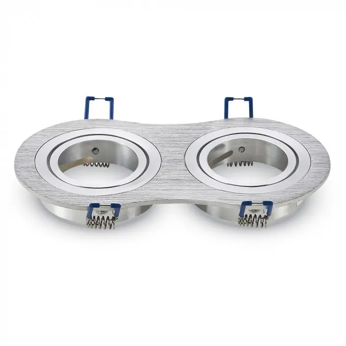 Bestseller Einbauleuchte JUST RIM R2 für GU10 Sockel, rund, aluminium gebürstet, max. 2x35W, inkl. Clipfedern
