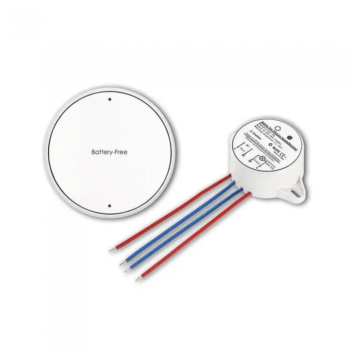 Aufbau Funkschalter, Batterielos, bis 200 Watt, Weiß Zertifiziert