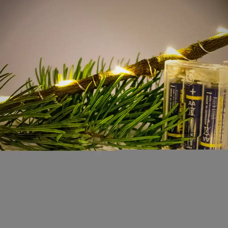 Wochenendangebot LED Lichterdraht, 3m, 30 LEDs, Batteriebetrieben, Warmweiß