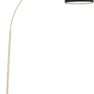 Brilliant Stehleuchte Clarie messing gebürstet schwarz E27 max. 60W Ø36cm ohne Leuchtmittel Kostenfreie Lieferung