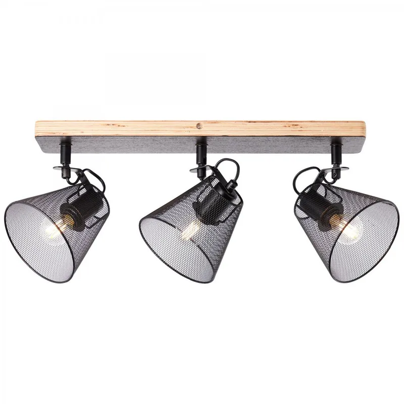 Heißes Angebot Brilliant Deckenstrahler Whole schwarz Holz E14 max. 40W schwenkbar