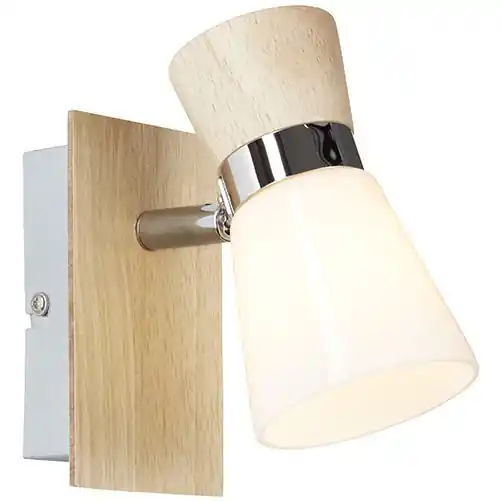 Wochenendangebot Brilliant Wandspot Nacolla Holz Hell E14 ohne Leuchtmittel
