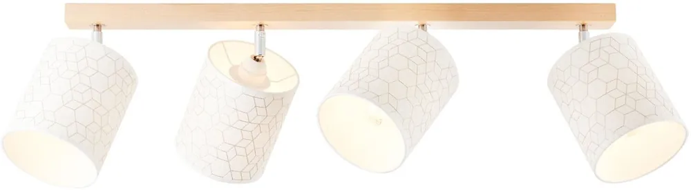 Brilliant Deckenstrahler Galance Holz weiß E27 max. 40W schwenkbar Ausverkauf