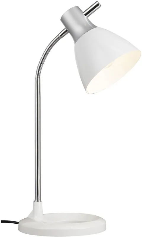 Brilliant Schreibtischleuchte Jan weiß silber E27 max. 40W Neue Kollektion