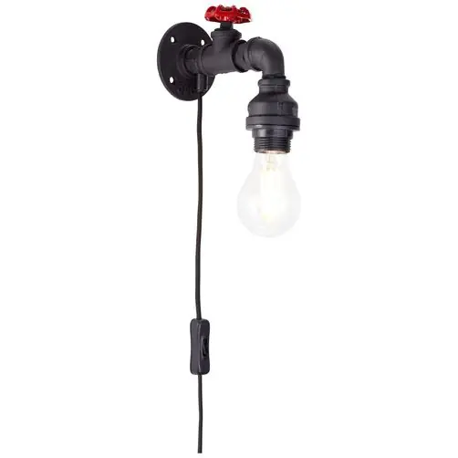 Echt Brilliant Wandleuchte Torchlamp schwarz E27 max. 60W