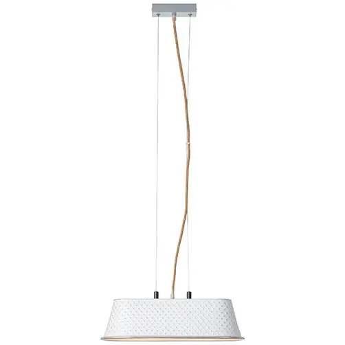 Brilliant Pendelleuchte Sudo weiß Landhaus stil E27 2x40W ohne Leuchtmittel Sonderangebot