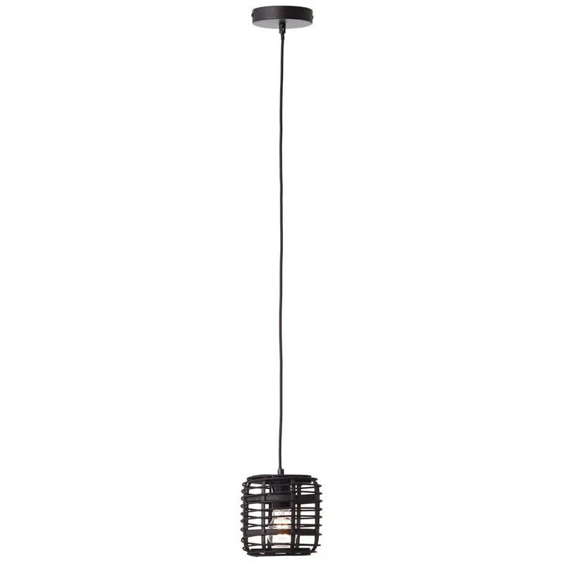 Brilliant Pendelleuchte Crosstown Holz schwarz E27 max. 40W Ø16cm Online Kaufen