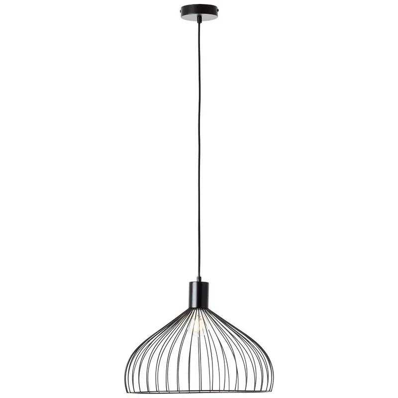 Markenware Brilliant Pendelleuchte Blacky schwarz matt E27 max. 40W Ø40cm