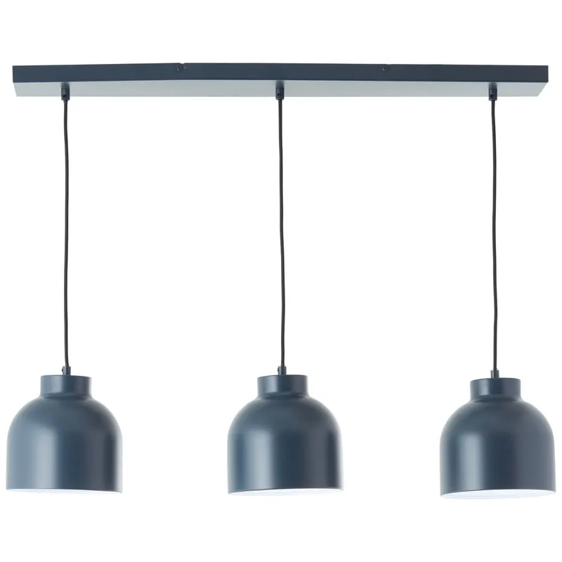 Billig Brilliant Pendelleuchte Tonka grau matt/blau E27 max. 40W