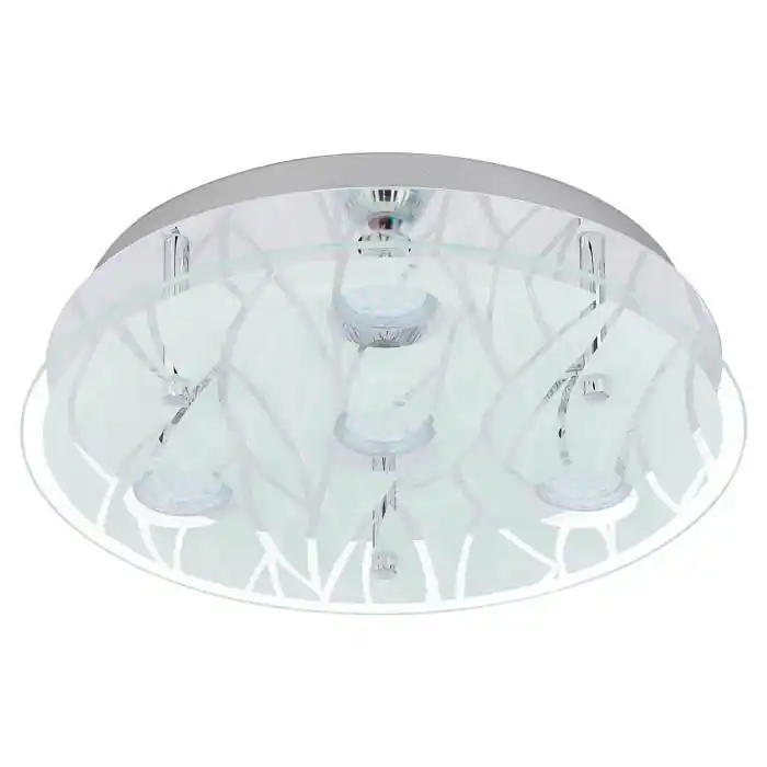 Echt Eglo LED Deckenleuchte Farella silber weiß GU10 4x3W 3000K Warmweiß Ø35cm