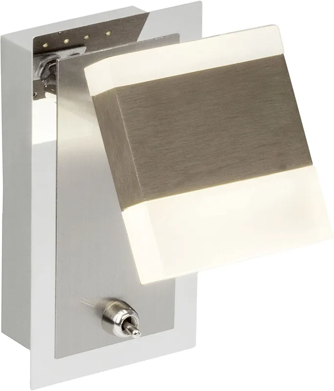Ausverkauf Brilliant LED Wandleuchte Target Nickel chrom 5W 350lm 3000K Warmweiß