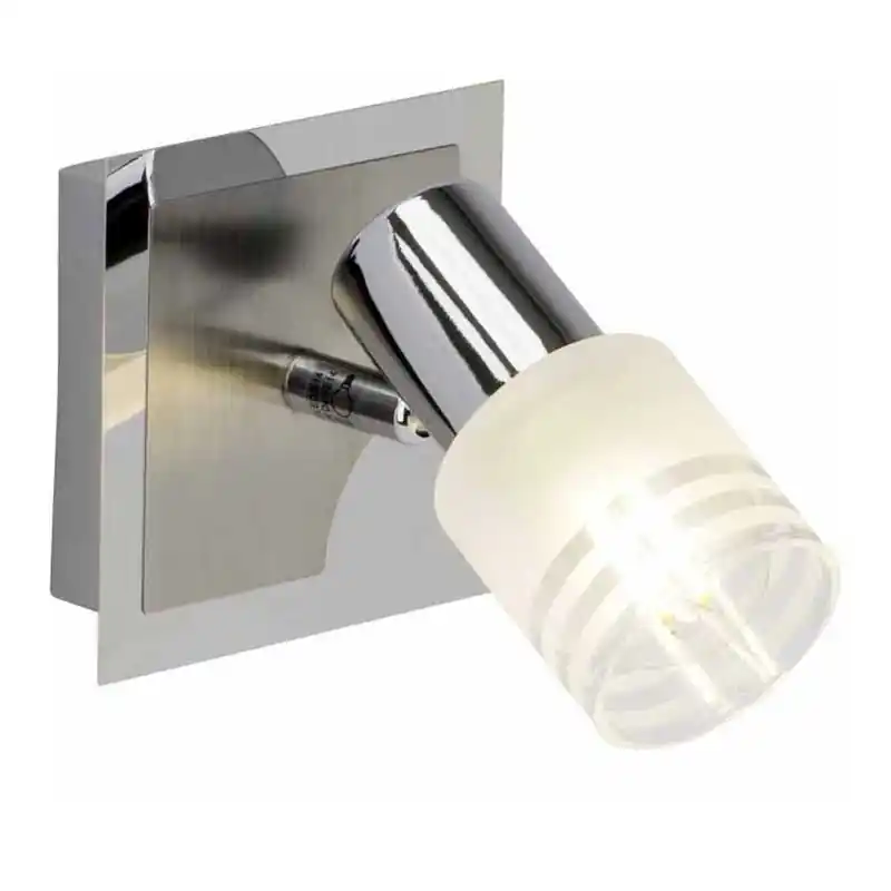 Brilliant LED Wandleuchte Lea Eisen/Chrom E14 4W Nur Für Kurze Zeit