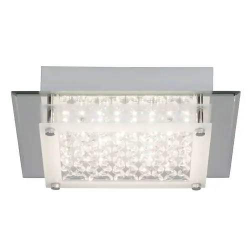 Brilliant LED Wand/Deckenleuchte Larina Chrom 12W 25x25cm Preisknaller