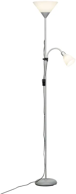 Sonderaktion Brilliant Stehleuchte Spari Schwarz Silber/Weiß E27/E14 9,5W/4W 2700K Warmweiß