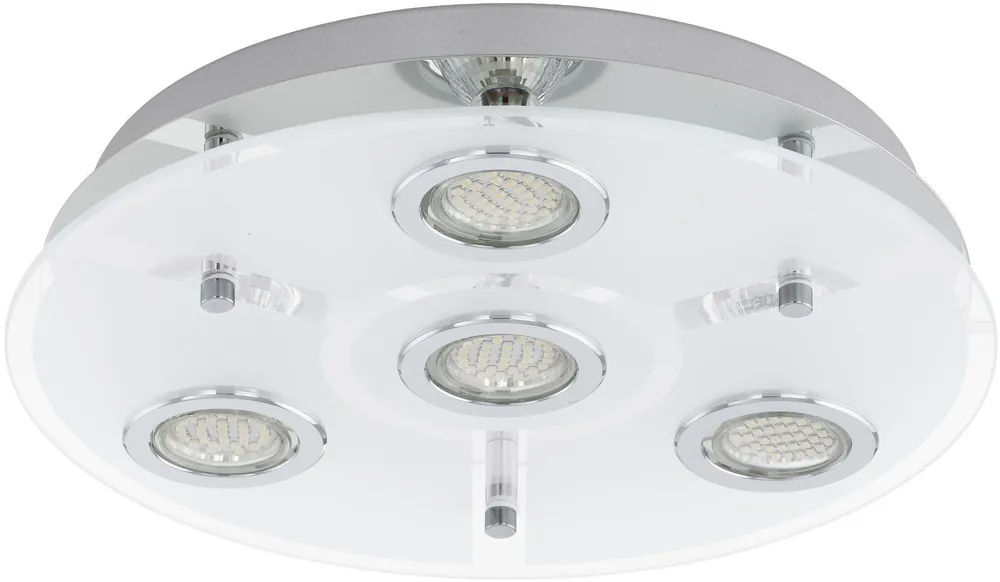 Super-Preis Eglo LED Deckenleuchte Cabo chrom GU10 3W 240lm 3000K Warmweiß Ø35cm