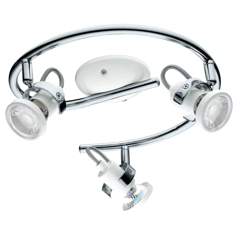 Eglo LED Deckenstrahler TUKON 3 Weiß/Chrom GU10 9W Ø30cm Neuheit