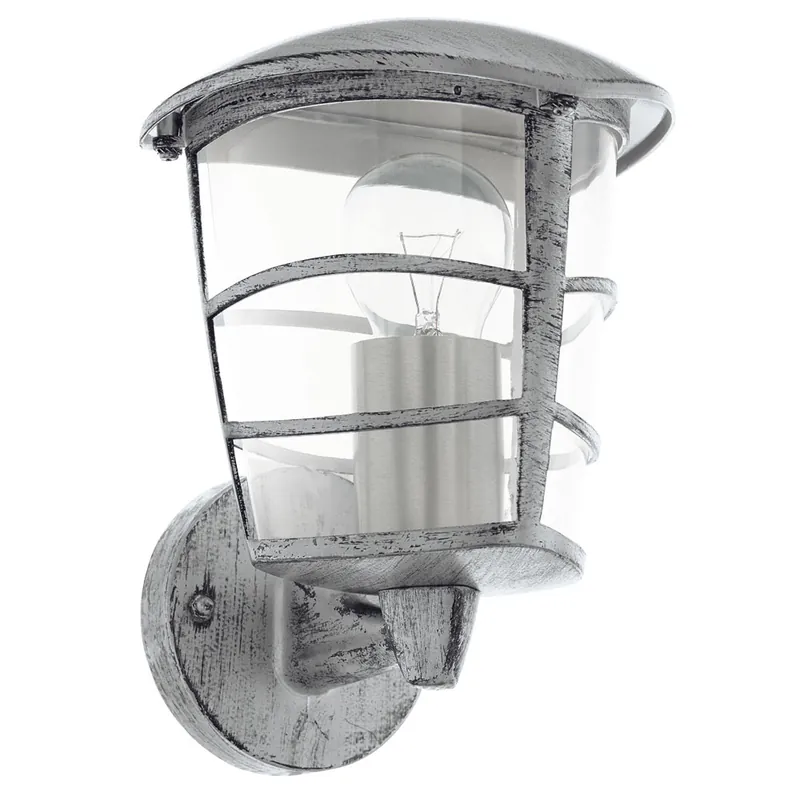 Eglo Außenwandleuchte ALORIA 1 Silber Antik E27 max. 60W IP44 Nur Für Kurze Zeit