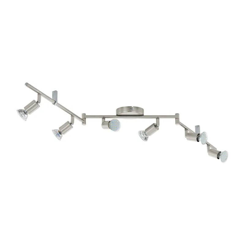 Eglo LED Deckenstrahler BUZZ GU10 mattes chrom 18W 3000K Warmweiß schwenkbar Wochenendangebot