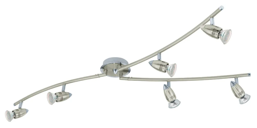 Eglo LED Deckenstrahler MAGNUM nickel matt chrom GU10 3W 3000K Warmweiß Mega-Angebot