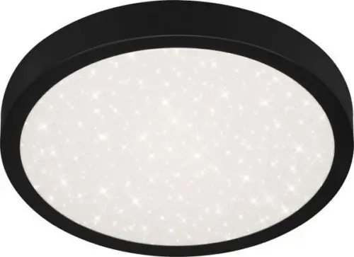 Begrenztes Angebot Brilo LED Deckenleuchte Runa schwarz 18W 2000lm 4000K (Neutralweiß) mit Sterneffekt