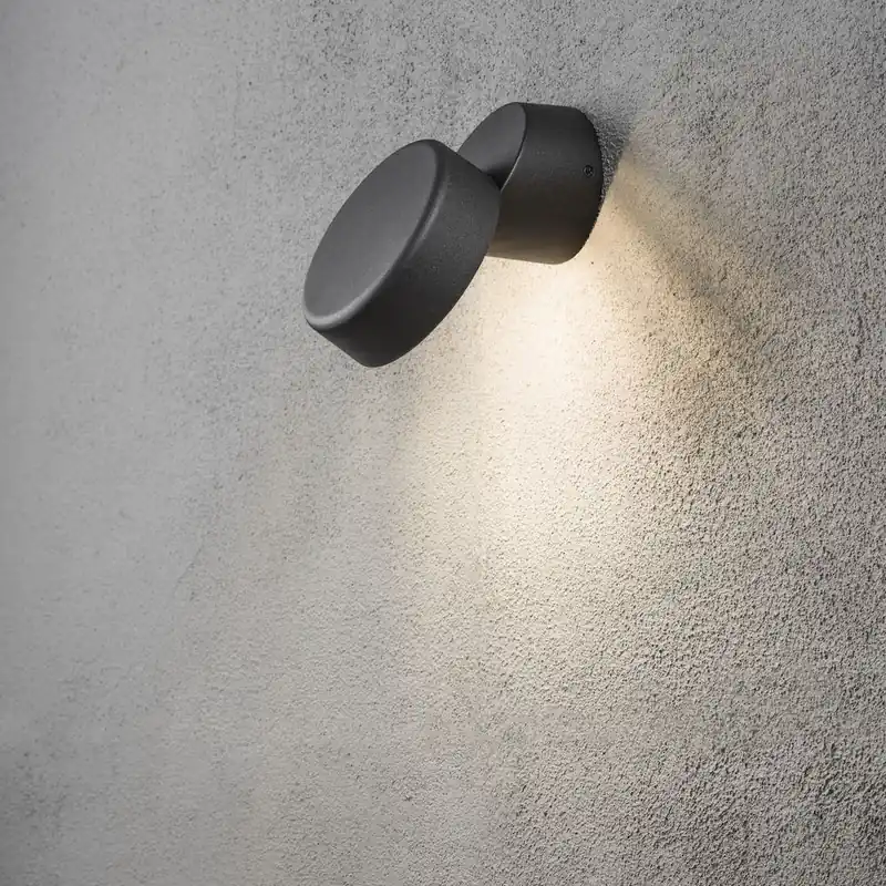 Konstsmide LED Außenwandleuchte Vicenza Schwarz 4W 3000K Warmweiß IP44 Neue Kollektion