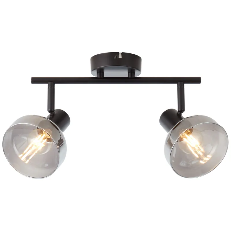 Brilliant Deckenstrahler Reflekt schwarz matt rauchglas E14 max. 18W schwenkbar Neu