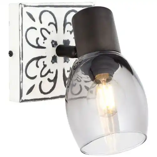 Brilliant Wandspot Tolosa creme rauchglas E14 max. 40W schwenkbar Knallerangebot
