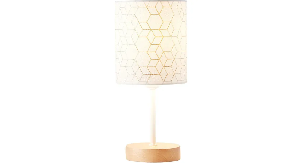 Brilliant Tischleuchte Galance Holz weiß E27 max. 40W Günstig