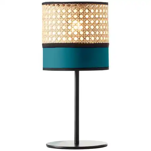 Brilliant Tischleuchte Dayanara Blau Rattan E27 max. 60W Sichere Zahlung