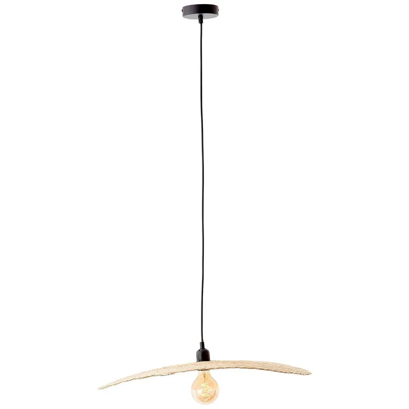 Brilliant Pendelleuchte Jefter Schwarz Bambus E27 max. 52W Ø60cm Kostenfreie Lieferung