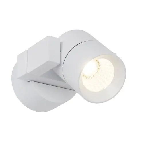 Markenware AEG LED Außenwandleuchte Kristos weiß 4W 3000K Warmweiß IP54 schwenkbar dimmbar