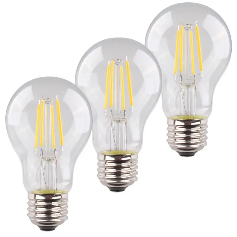Neu Im Sortiment Müller Licht Retro LED-Filament Leuchtmittel Birnenform 3er Set 4W=40W E27 470lm 2700K (Warmweiß)