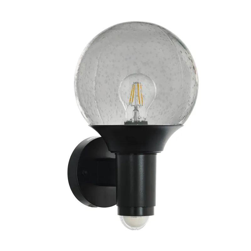 Ausverkauf Eglo Außenwandleuchte Sossano schwarz E27 max. 28W mit Bewegungsmelder IP44