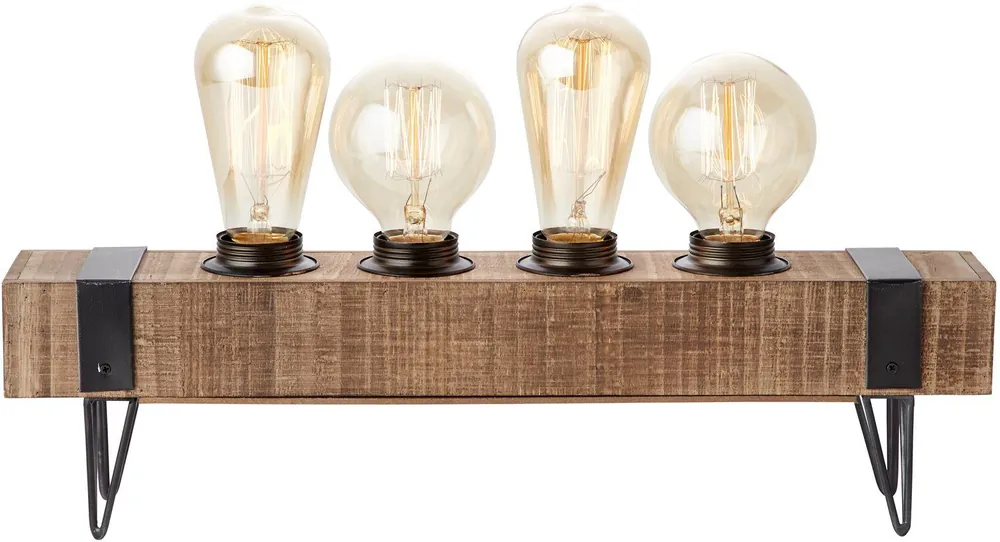 Beliebt Brilliant Tischleuchte Woodhill antik Holz E27 max. 30W mit Kabelschalter