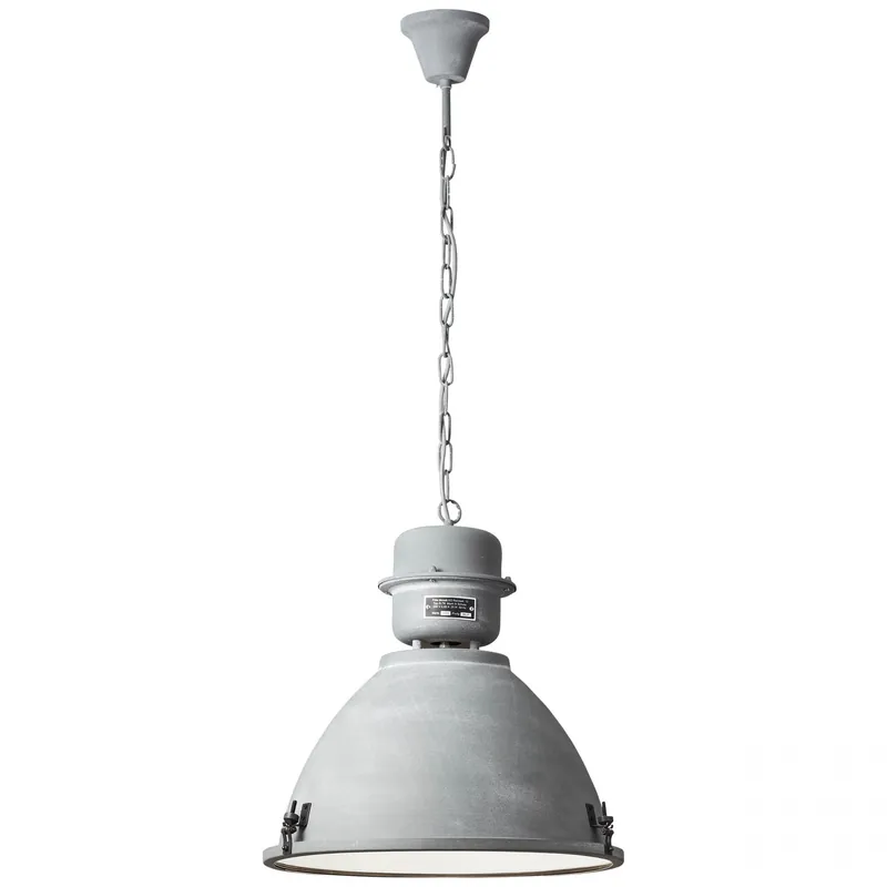 Expressversand Brilliant Pendelleuchte Kiki E27 Grau Beton Ø48cm ohne Leuchtmittel